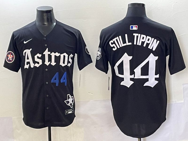 Men 2025 Houston Astros #44 Still Tippin Black Five generations Joint Name Nike MLB Jersey style 5->houston astros->MLB Jersey